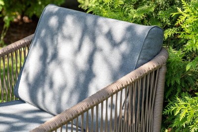 Лаунж-зона 4SIS Канны 4-местная из роупа со столом Верона (серый гранит), каркас коричневый, роуп коричневый Лаунж-зона 4SIS Канны 4-местная из роупа со столом Верона (серый гранит), каркас коричневый, роуп коричневый