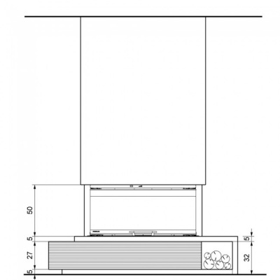 Каминная облицовка Palazzetti Kent dx, под MBL 16:9 3D
