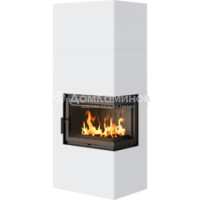 Каминокомплект SIMPLE Box белый с топкой BS, правый угол