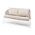 Диван 4SIS Милан 2-местный из роупа Цвет: белый, бежевый