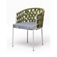 Стул 4SIS Диего из роупа Цвет: светло-серый шагрень, салатовый меланж, светло-серый