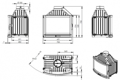 Каминная топка Nordflam Falcon