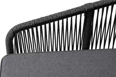 Правый модуль 4SIS Канны из роупа, каркас темно-серый муар, роуп темно-серый, ткань темно-серая 027 Правый модуль 4SIS Канны из роупа, каркас темно-серый муар, роуп темно-серый, ткань темно-серая 027