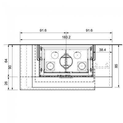 Каминная облицовка Palazzetti Kent dx, под MBL 16:9 3D