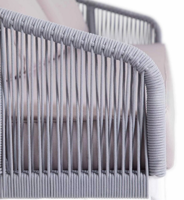 Комплект садовой мебели 4SIS Канны на 5 персон из роупа Цвет: серый