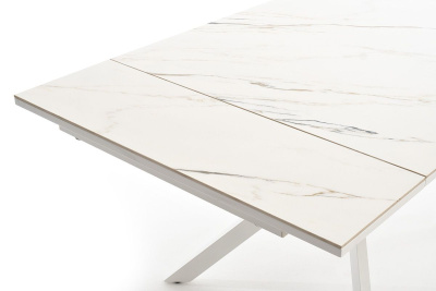 Интерьерный раздвижной стол 4SIS Меркурий Цвет: белый глянцевый Интерьерный раздвижной стол 4SIS Меркурий Цвет: белый глянцевый