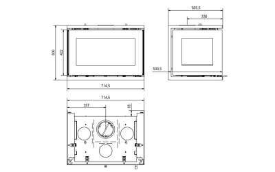 Каминная топка RAIS 500-3 Каминная топка RAIS 500-3