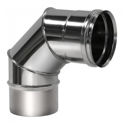 Отвод 90° Вулкан D160 без изоляции, матовый