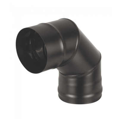 Колено Везувий BLACK (AISI 430/0,5мм) 90 3-х секц. d=200 Колено Везувий BLACK (AISI 430/0,5мм) 90 3-х секц. d=200