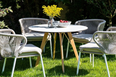 Стол 4SIS Франческо Ø100 Цвет: молочный