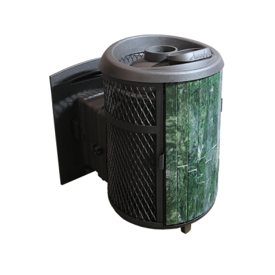 Печь для бани чугунная Атмосфера с комбинированной облицовкой