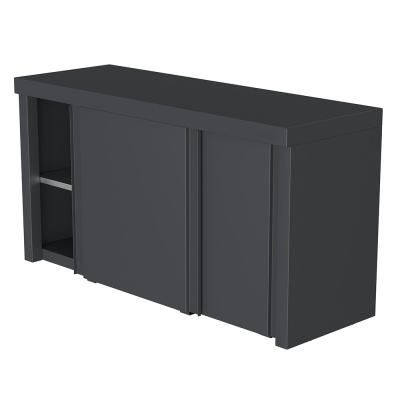 Шкаф настенный c дверями купе Черный