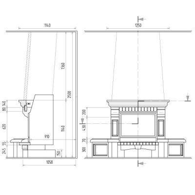 Каминная облицовка Supra Colbert