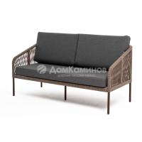 Диван 4SIS Канны 2-местный из роупа Цвет: коричневый, темно-серый