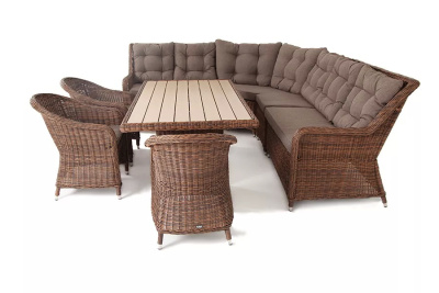 Обеденная группа угловая 4SIS Бергамо на 6 персон Цвет: коричневый