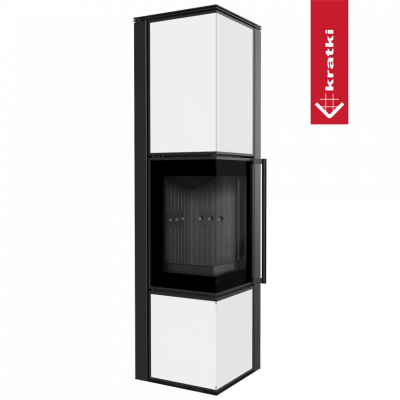 Печь Kratki PRO TORA/L. 8 кВт, белое стекло Печь Kratki PRO TORA/L. 8 кВт, белое стекло