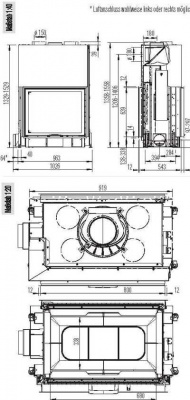 Каминная топка Austroflamm 80x64 S ll Tunnel 