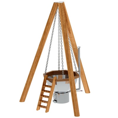 Банный чан 8 граней на бревнах с печью AISI 304 Банный чан 8 граней на бревнах с печью AISI 304