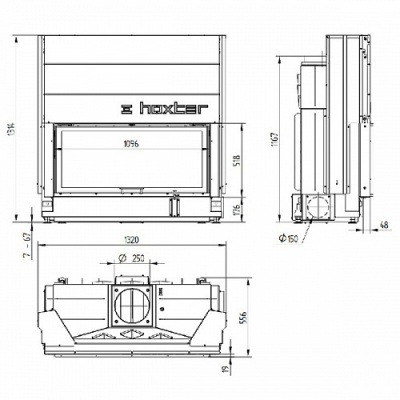 Каминная топка Hoxter HAKA 110/51h Каминная топка Hoxter HAKA 110/51h