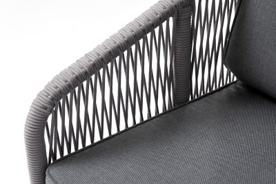 Кресло 4SIS Канны из роупа Цвет: белый, светло-серый, Neo ash Кресло 4SIS Канны из роупа Цвет: белый, светло-серый, Neo ash