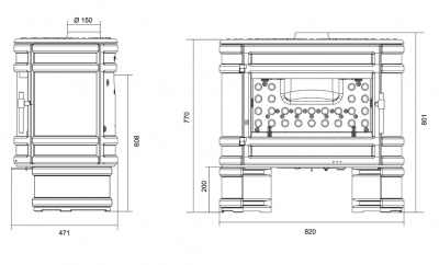 ПЕЧЬ-КАМИН Invicta ANGOR NEW