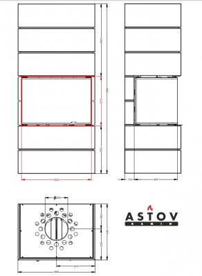 Камин Astov ФЕРРО П3С 8457 Белый