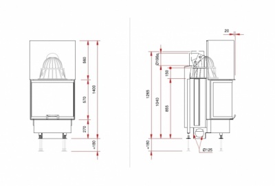 Каминная топка Schmid Ronda 6057 h Каминная топка Schmid Ronda 6057 h