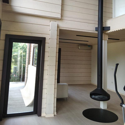 Подвесной вращающийся камин на заказ