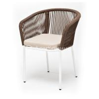 Стул 4SIS Марсель из роупа Цвет: белый муар, коричневый, бежевый