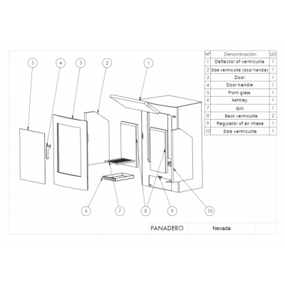Печь-камин Panadero Nevada