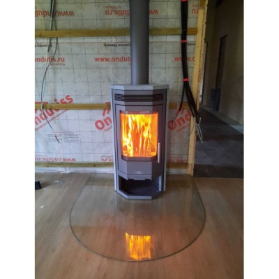 Печь-камин ABX Arden (кафель каштан с верхней плитой)