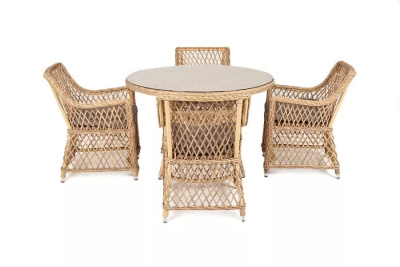 Обеденная группа 4SIS Доппио Цвет: соломенный