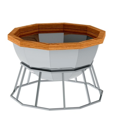 Банный чан 10 граней на подставке AISI 430 Банный чан 10 граней на подставке AISI 430