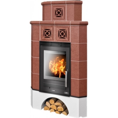 Печь-камин ABX Regina угловая (коричневый бриллиант)