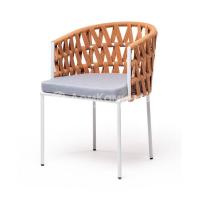 Стул 4SIS Диего из роупа Цвет: светло-серый шагрень, оранжевый меланж, светло-серый