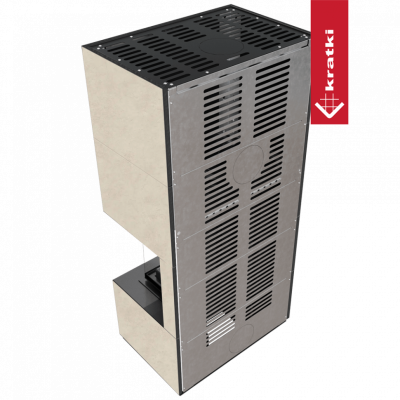 Каминокомплект FLOKI в облицовке FOKOS SALE, угловое стекло справа Каминокомплект FLOKI в облицовке FOKOS SALE, угловое стекло справа