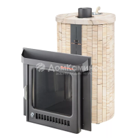 Дровяная печь Ферингер Малютка ПФ в облицовке "Окаменевшее дерево" наборный, до 18 м³ Дровяная печь Ферингер Малютка ПФ в облицовке "Окаменевшее дерево" наборный, до 18 м³