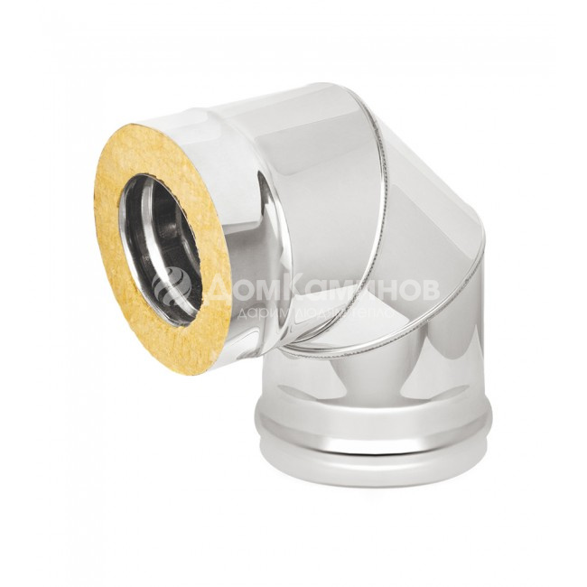 Сэндвич-Колено Везувий Оц+Нерж (AISI 430/0,5мм) 90 4 секции д.150х250