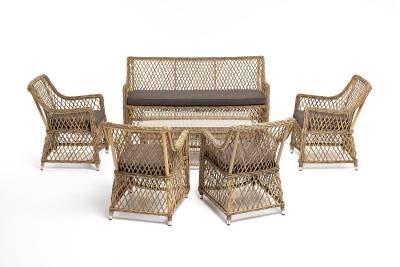 Лаунж-зона 4SIS Асти на 6 персон Цвет: соломенный Лаунж-зона 4SIS Асти на 6 персон Цвет: соломенный