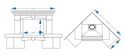 Каминная облицовка Гранд Угловая Каминная облицовка Гранд Угловая