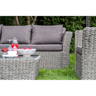 Комплект садовой мебели 4SIS Капучино (гиацинт) Цвет: графит Комплект садовой мебели 4SIS Капучино (гиацинт) Цвет: графит