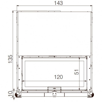 Каминная топка EdilKamin WINDO 120 N, nero
