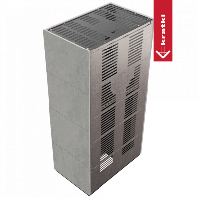 Каминокомплект FLOKI в облицовке CEMENTO GRIGIO BOCCIARDATA Каминокомплект FLOKI в облицовке CEMENTO GRIGIO BOCCIARDATA