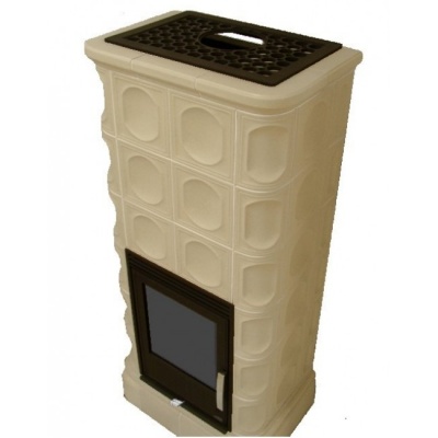 Печь-камин ABX KALEDONIE KI, с допуском воздуха (перламутр)