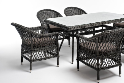 Обеденная группа 4SIS Амароне на 6 персоны Цвет: графит