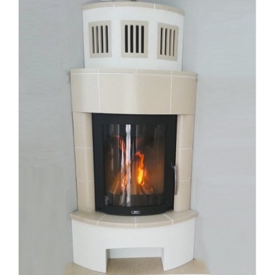 Печь-камин ABX NORMANDIE угловой (бордо)