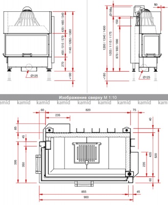 Каминная топка Schmid Ekko L/R 8457 h Каминная топка Schmid Ekko L/R 8457 h