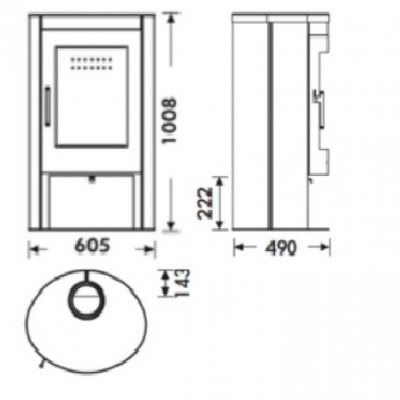 Печь-камин Panadero Oval