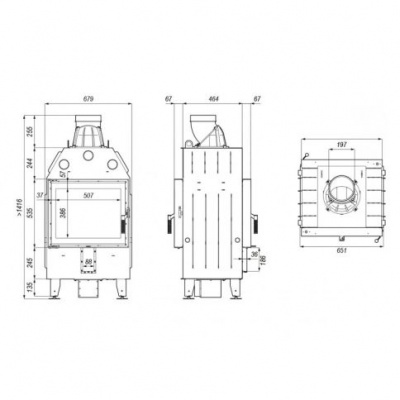 Топка Defro Home Intra SM T, 10кВт, 651/535мм, туннель Топка Defro Home Intra SM T, 10кВт, 651/535мм, туннель