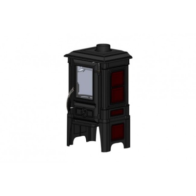 Печь-камин Guca Arina 1210 эмаль - dark red (Гуча, Арина, эмаль красный)